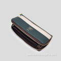 pu material green ladies wallet